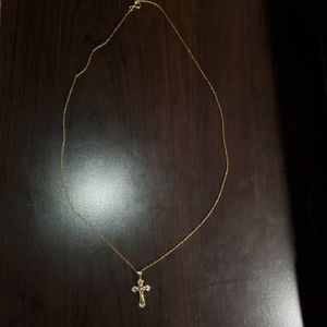 Gold Chain Cross Necklace